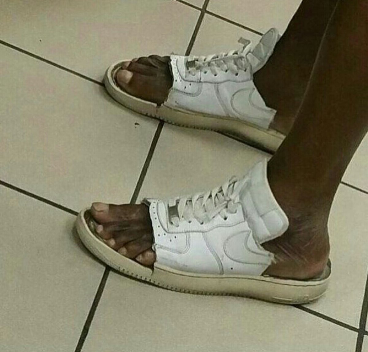 white air force ones meme