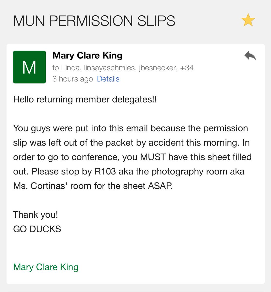 Returning members who went to the 9/15 morning meeting: this is for you!!