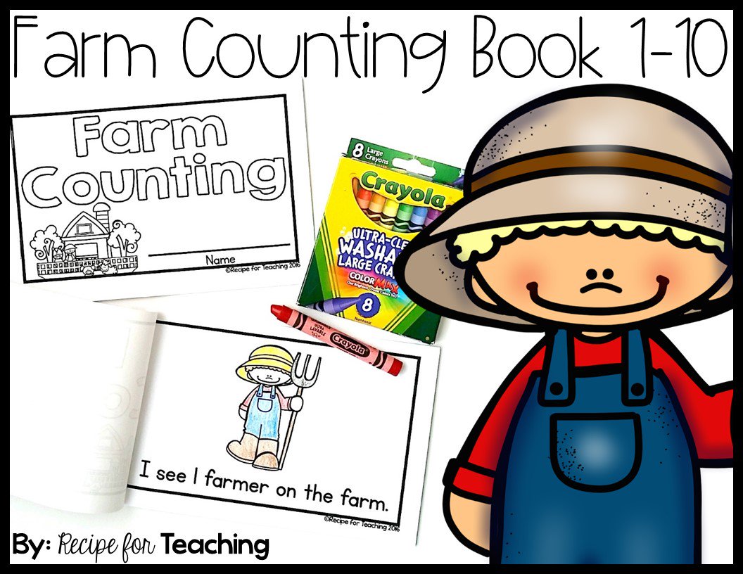 recipe4teaching's tweet photo. Farm Counting Book 1-10 FREE download on my blog! https://t.co/4HbXmarebq https://t.co/j2JVBbqufa