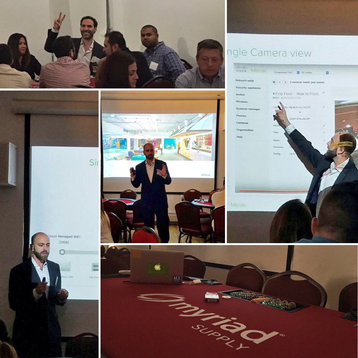 GetYourGervOn's tweet image. Fantastic @MyriadSupply poker event! @merakipartners @meraki @CiscoPartners #merakimagic #merakify #yeahwegotcameras