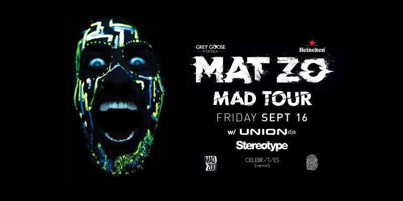 UNIONdjsCanada's tweet photo. Tomorrow @ @Celebrities_Van Legendary MAT ZO @Mat_Zo With UNIONdjs 
Sick beats open to close https://t.co/pjvrbfNA8q https://t.co/uOyGSJmqxO