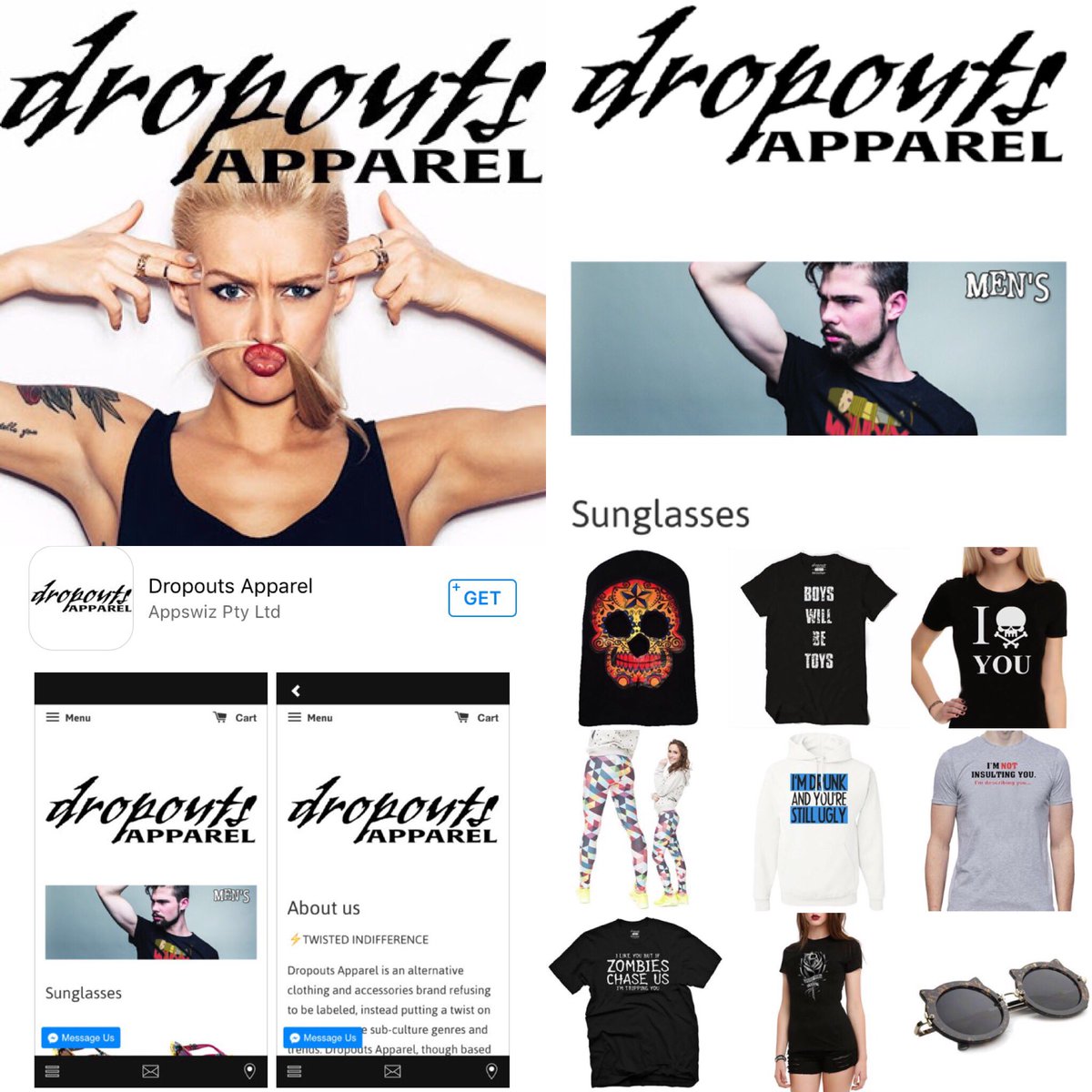 My_Mobile_App's tweet photo. @dropoutsgear #app is live! View range &amp; buy with ease, get alerts on offers &amp; more.#business #ecommerce #fashion https://t.co/6y3820Jk3W