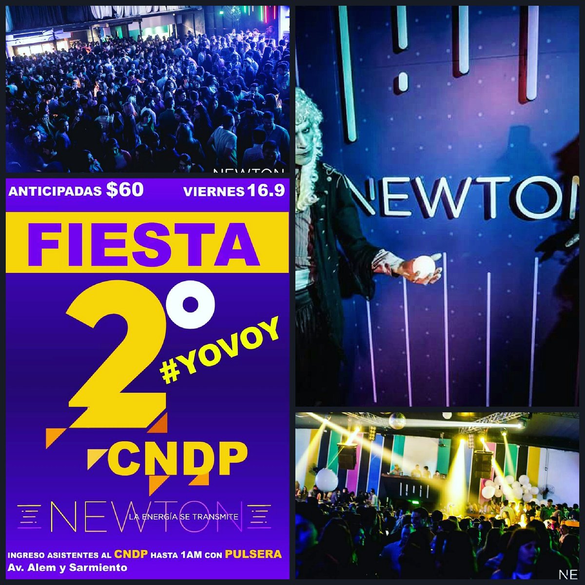 newtonclubok's tweet photo. Mañana estamos #DeFiesta en #NEWTON_CLUB se baila TODA LA NOCHE!!!! #VIERNES a donde vas a ir??? Alem y Sarmiento https://t.co/U45D8rwah2