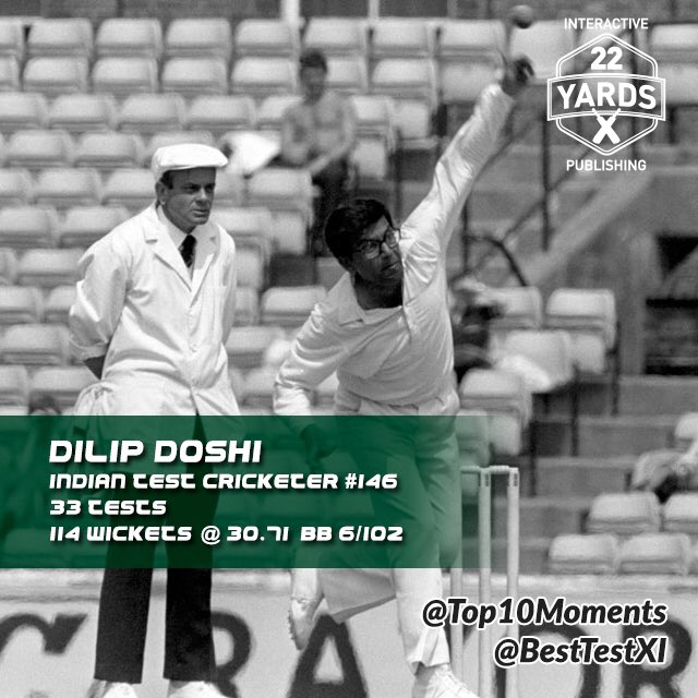 Dilip Doshi is 1 of only 4 bowlers that played their 1st Test after the age of 30, yet took more than 100 wickets!