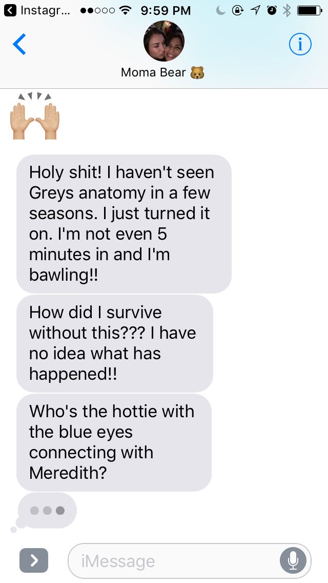 CourtneyDunkel's tweet photo. I got it from my momma ππ #greysfanatic https://t.co/1XzxtkRYQQ