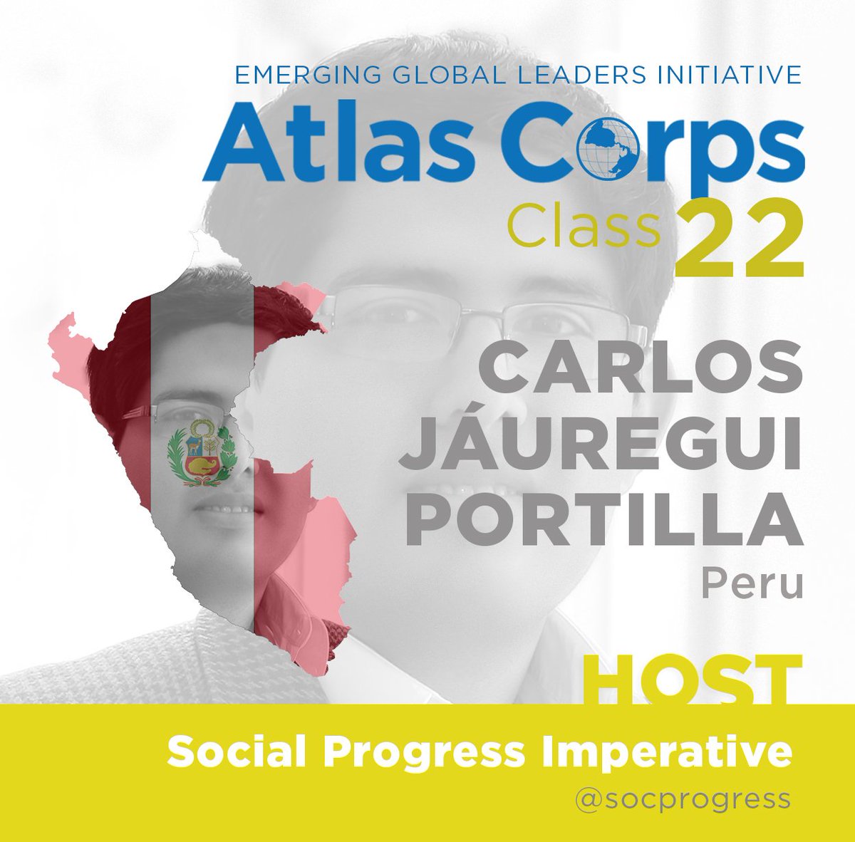atlascorpsapply's tweet photo. Carlos Jauregui is an @AtlasCorps #Class22Fellow from #Peru, serving at @Socprogress! https://t.co/pmdfvUrfCS https://t.co/ywTHQKVFhz