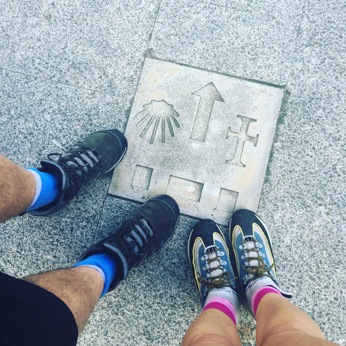 JossReviveRenew's tweet photo. @CaminoSantander @CaminoSantiago3 We Are Off #firstStamp #honeyMoon #adventures #wifey #theLeggetts @Dubfireman 💛🌄 https://t.co/RbPiDvx4jU