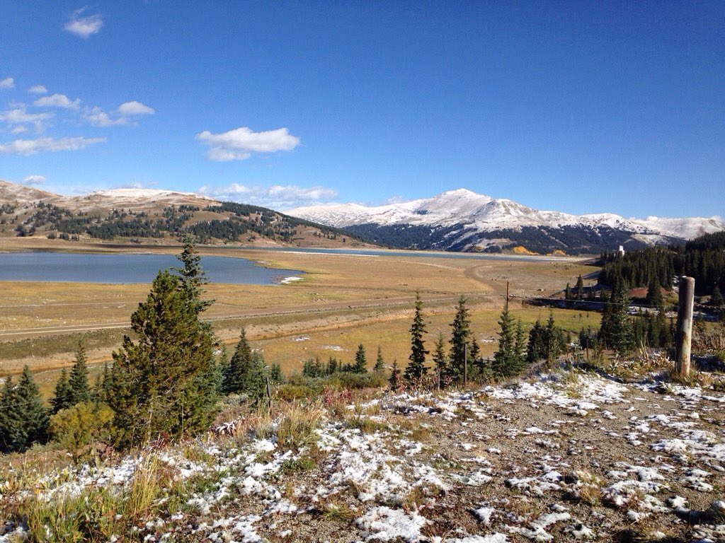 Fall is happening in a beautiful  Colorado way...on the way to tour the Climax Mine; Leadville