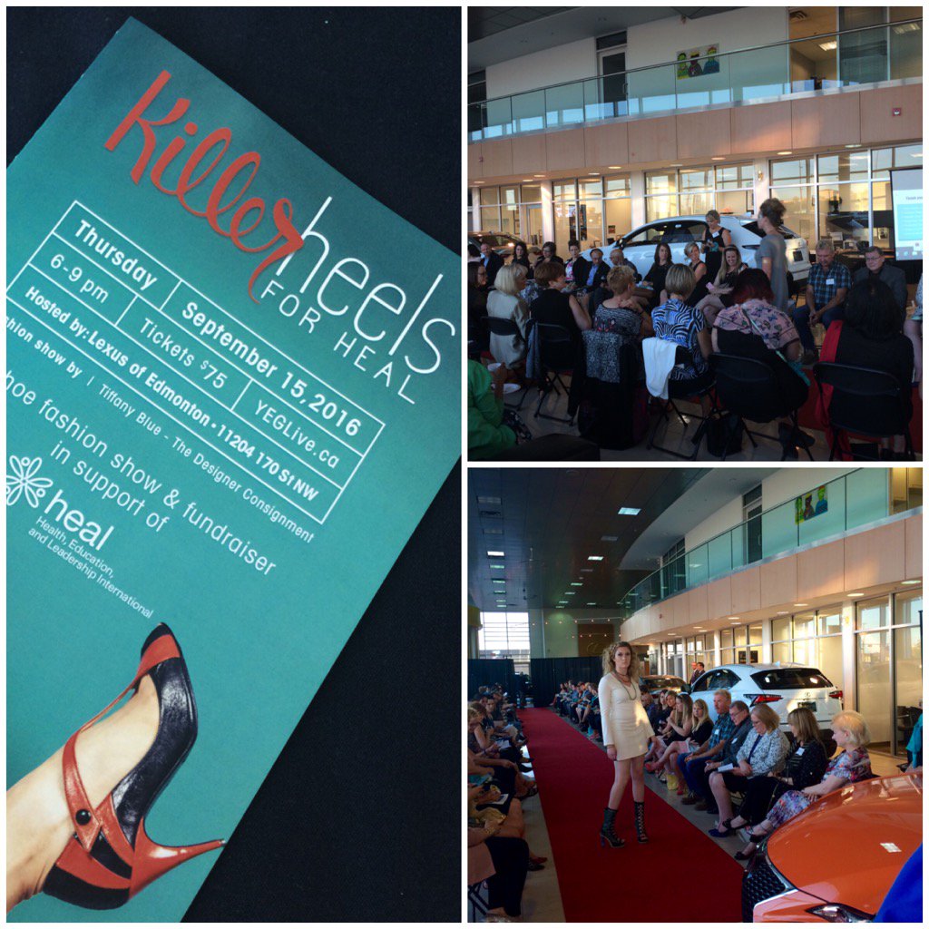 ErinIsfeldYEG's tweet photo. A fundraiser pairing heels with awareness for a great cause! Love it. #healinternational #yeg @LexusOfEdmonton https://t.co/HLUtLycFK2