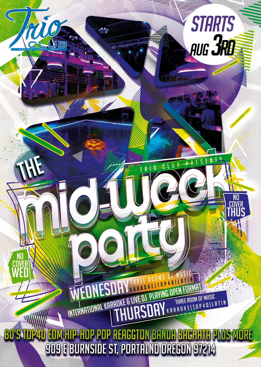 TrioKaraoke's tweet photo. #MidWeekParty #TrioNightClub #PDXNightLife https://t.co/qhlqQe3OTo