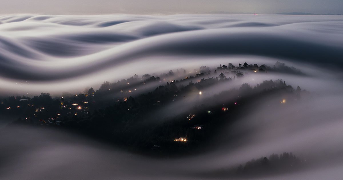 A Long Exposure of Fog Rolling Over California Under a Full Moon bit.ly/2cPfK9m #photography