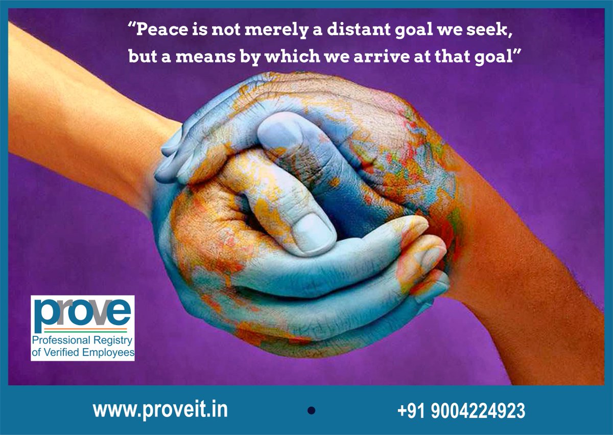proveit8's tweet image. #HappyWorldPeaceday from #ProveIT #WorkVisa #KnowledgeWorkers #ITJobs #RajivDabhadkar #NOSTOPS