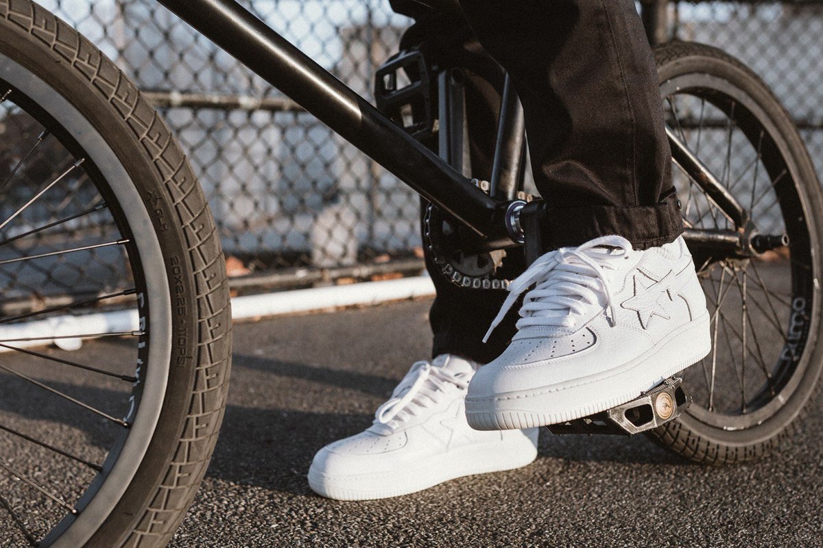 tomxnguyen's tweet photo. Okay @joeyBADASS, I see you on that bmx grind in the @KithSet x @BAPEOFFICIAL! #fiegsta #bikelife https://t.co/d0bE7vEUE8