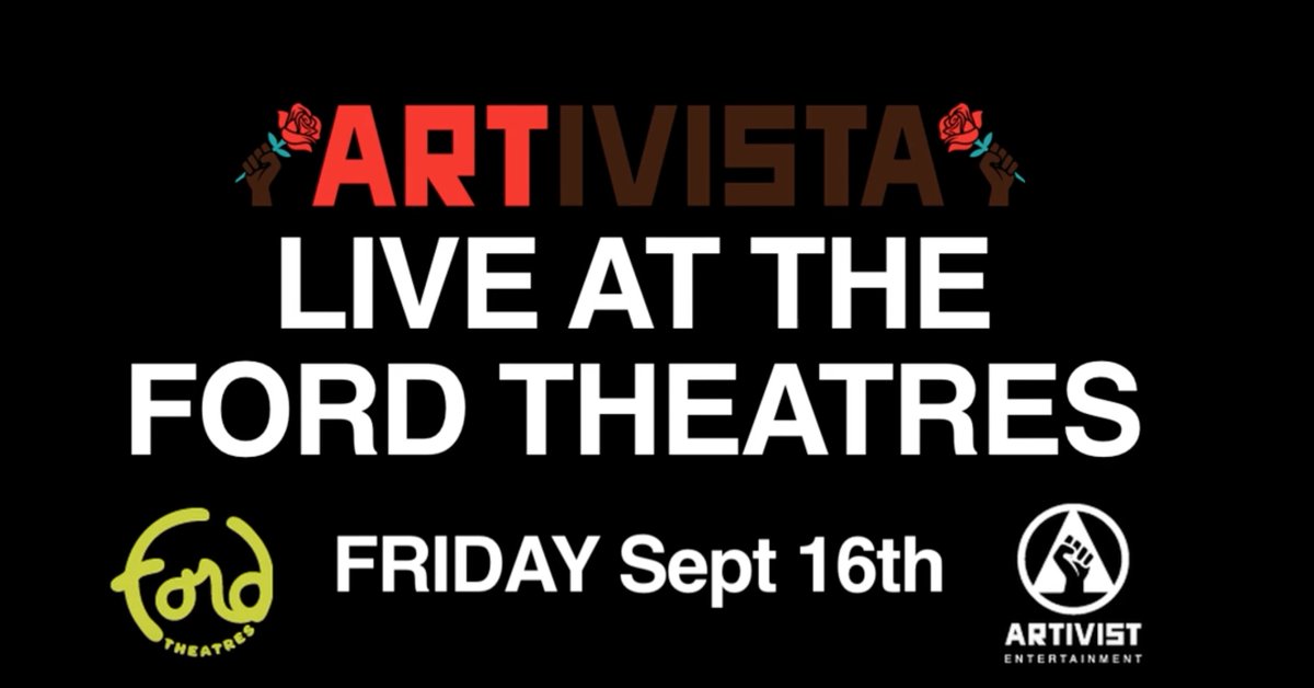 ArtivistEnt's tweet photo. The place to be tomorrow! @ArtivistEnt Artivista! event @FordTheatres FRI SEP. 16 8:30PM https://t.co/uHl6BBxXgr https://t.co/ebi6ZSI5so