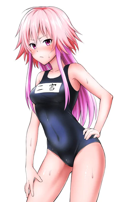 エクステつけてアイドルモードなのに、学校で使ってるスク水着せられてPに写真取られてしまう二宮飛鳥くん 
