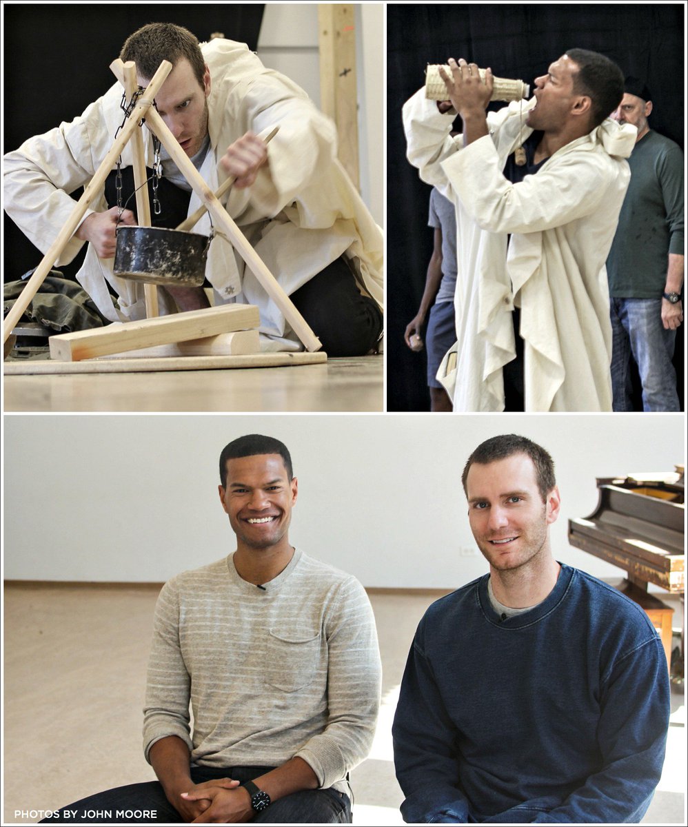DenverCenter's tweet photo. My Two Monsters (and Makers): First look at @JonesMatter and @mark_junek in rehearsal for #Frankenstein. #DCPAToday https://t.co/Q3W0VxmzTs