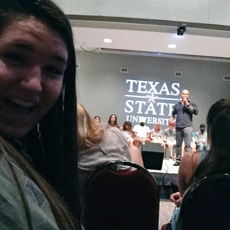Sloan_Shearer's tweet photo. 11) @saileshhypno YOURE AMAZING! Best school event EVER! #TXST #FDOM16 #jane https://t.co/aYXfqR89Vr