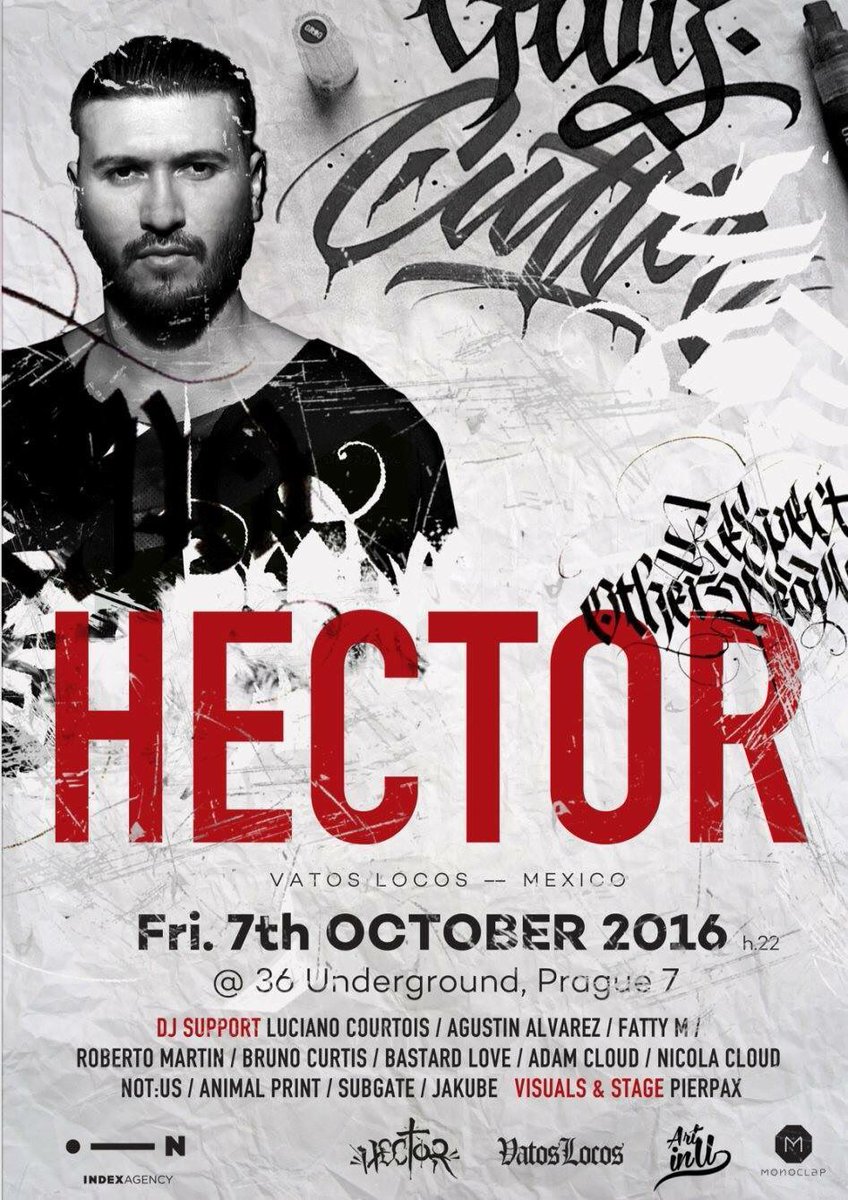 artinu_'s tweet photo. • HECTOR [Vatos Locos / MEX]

7_Oct_16 | 36 Underground, Prague.

B prepared!!

#ArtinU
#IndexAgency
#Monoclap https://t.co/R1o22Cfw2r