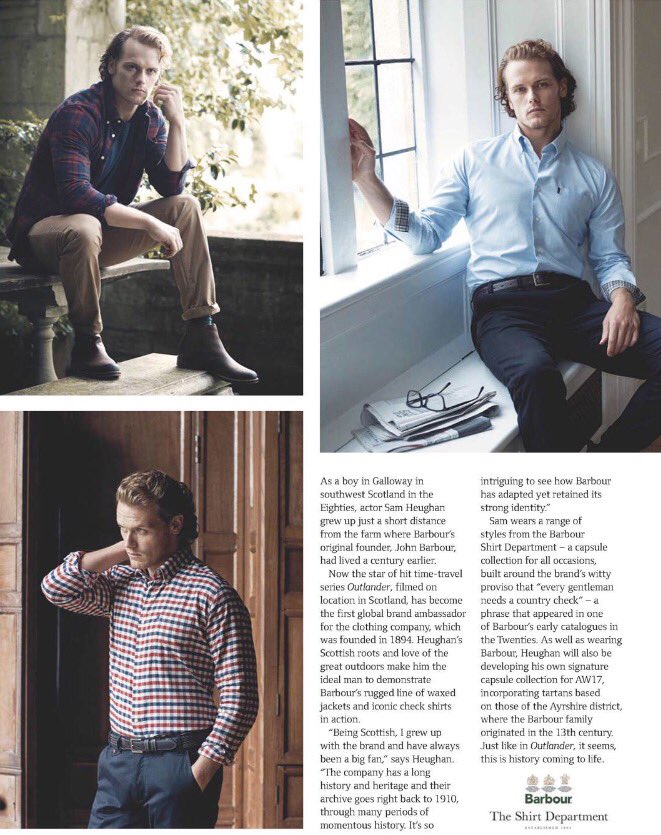 OutlanderHQ's tweet image. .@SamHeughan in @BritishGQ