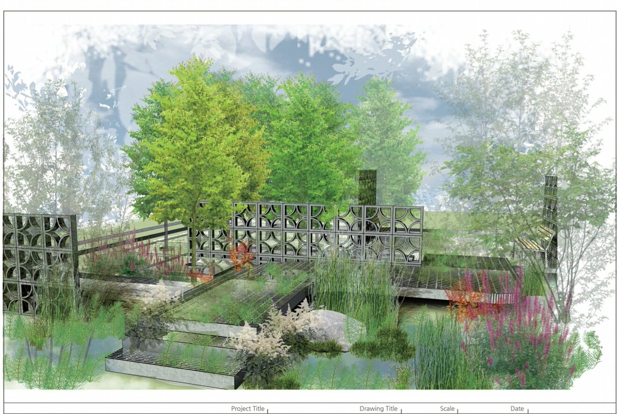 경기정원문화박람회 쇼가든 정원작품입니다 
조원희-" 소택원 "