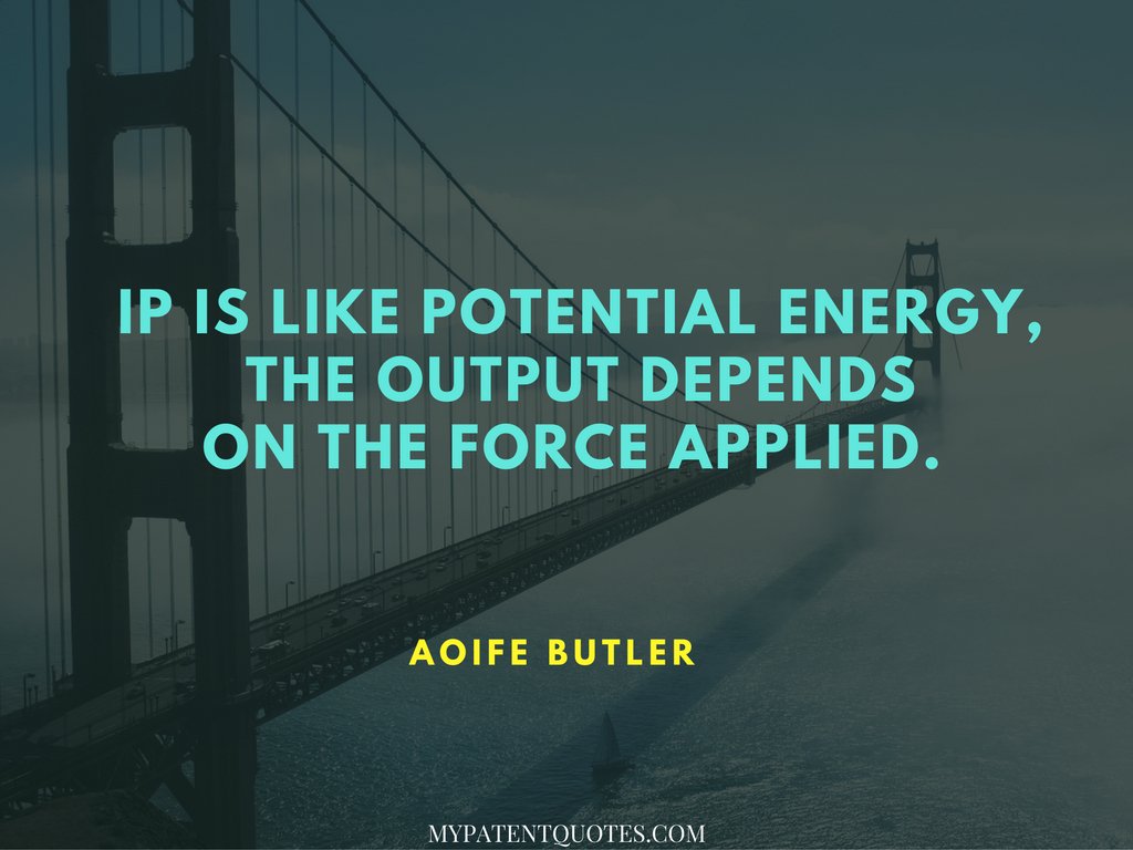 PatentQuotes's tweet image. Make your IP work for you- @AoifeEButler
