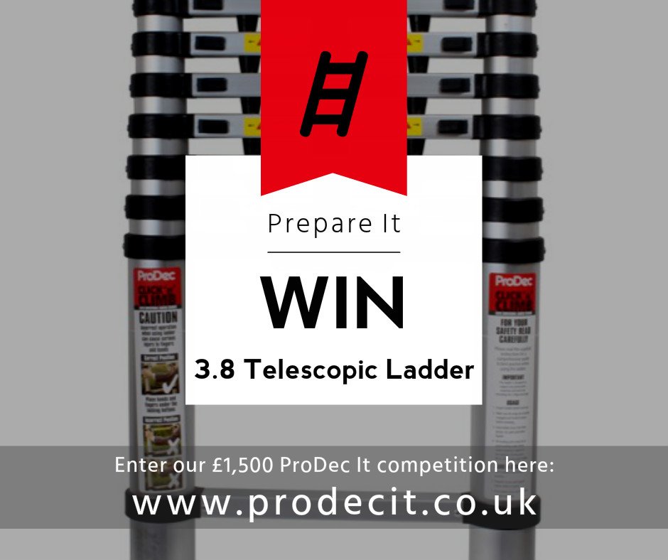 F+RT to #WIN a 3.8m Telescopic Ladder TODAY! #PrepareIt #ProDecIt #NoRoofRackRequired 👍