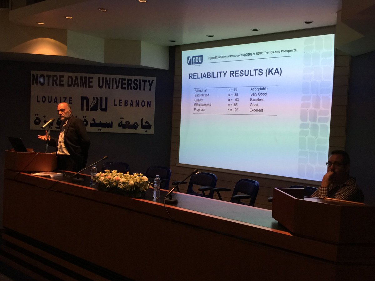ccarabworld's tweet photo. Dr. Kamal Abouchedid talking about the reliability results of the #OER English  ENL 213 course #creativecommons https://t.co/0WM4PVSnpt