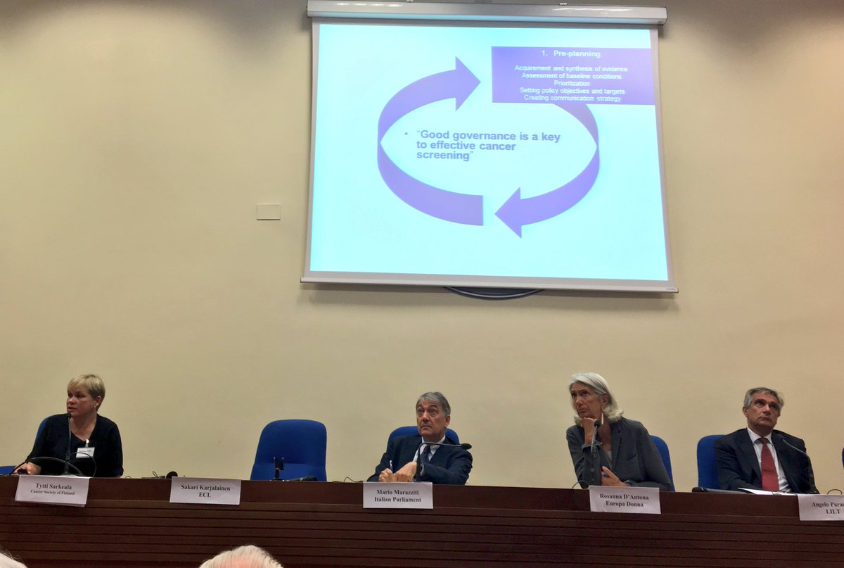 ottoadelheid's tweet photo. For @uicc now #cancon2016 : Tytti Sarkeala @CancerFinland: good governance is key to effective #cancerscreening https://t.co/i8fxQajN38