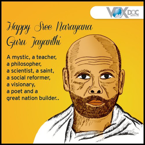VoxDoc_Official's tweet photo. #SreeNarayanaGuru Jayanthi Wishes from #Voxdoc

May his legacy continue to inspire many in our lives. https://t.co/9mn8D4IC78