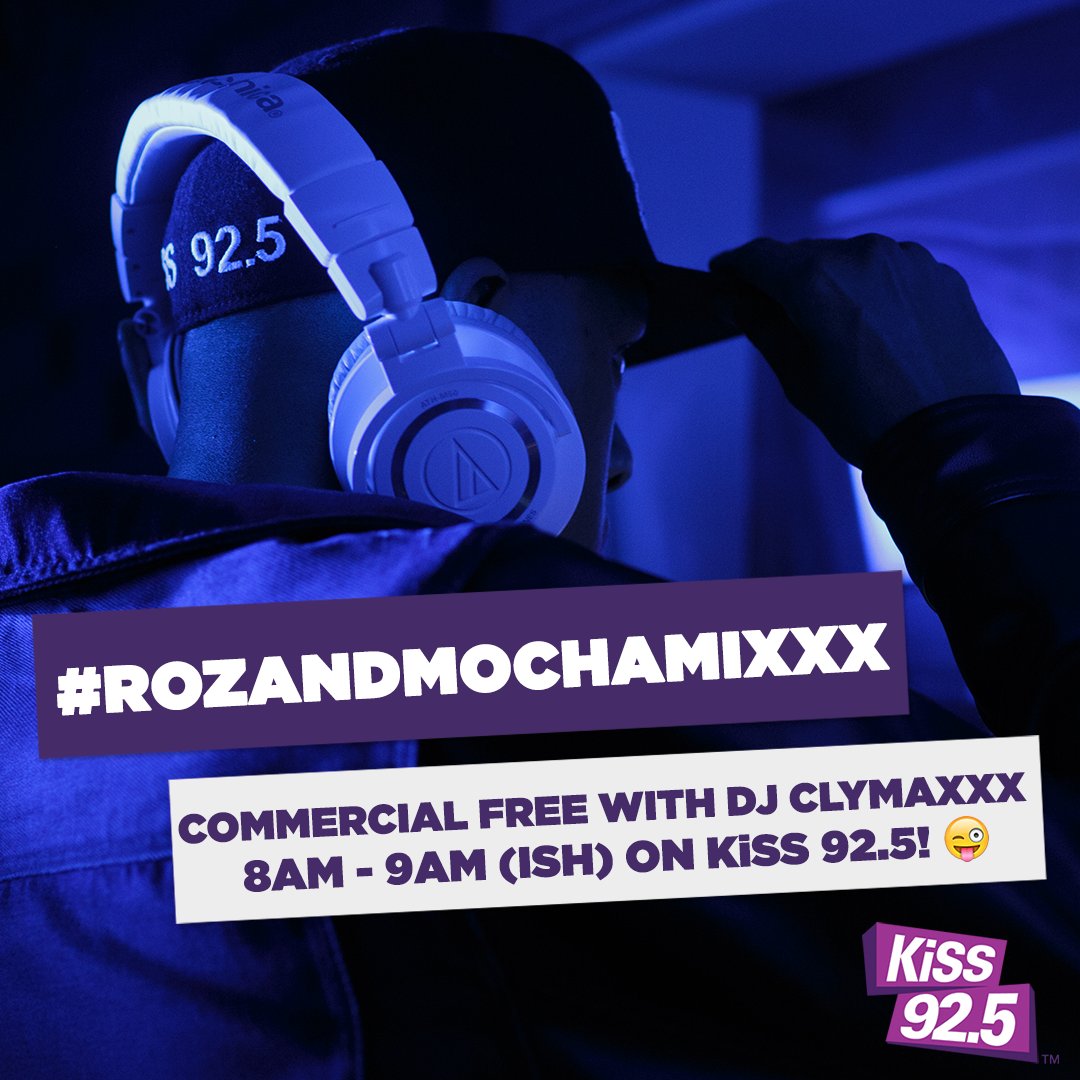 KiSS925's tweet photo. IT'S FRIIIDAAAAAY! The #CommecialFree #RozAndMochaMixxx w/ @DJclymaxxx gets ur wknd started at 8am https://t.co/8uAhy2lfZd