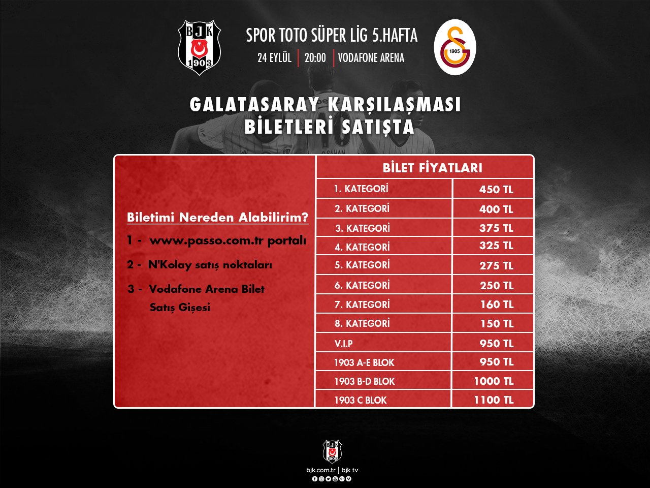 Beşiktaş - Galatasaray derbisinin tüm biletleri tükendi!