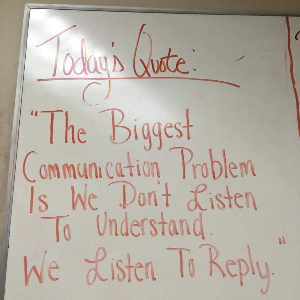 angelruizperez's tweet photo. El principal problema de la Comunicación es que no escuchamos para comprender. Escuchamos para responder #FelizFinde https://t.co/WmN9YO9eBi