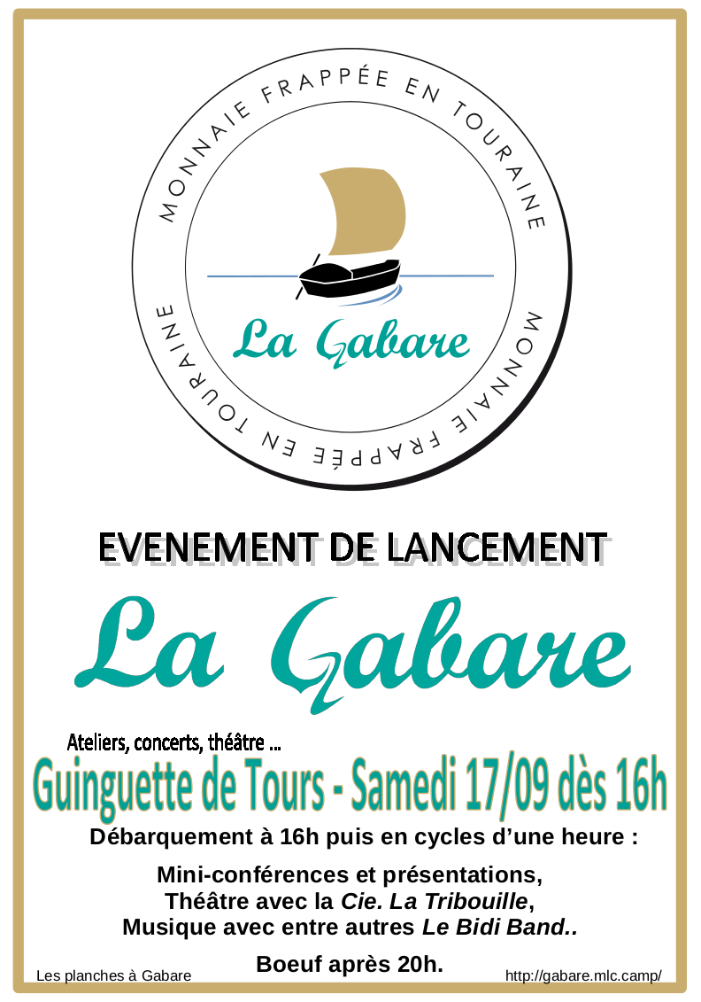 Gabare_MLC's tweet photo. J-1 avant le débarquement de La Gabare votre monnaie locale complémentaire à #Tours Vous verrez c'est TRÈS simple ! https://t.co/DzTFJZdNK0