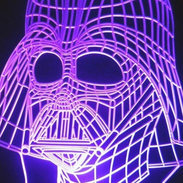 Darth Vader wire frame helmet lamp! 
#starwars #darth #darthvader