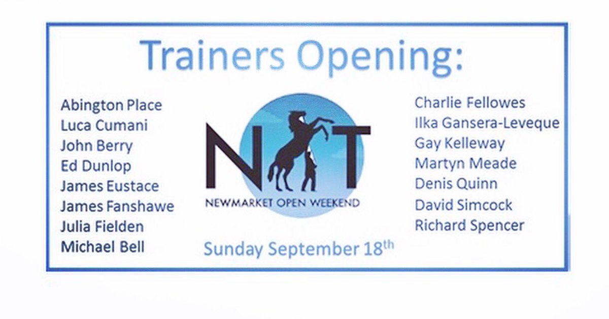 Henry Cecil Open Weekend tweet media