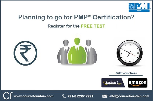 coursefountain's tweet photo. Planning for PMP Certification?Register today Free Test &amp;win Flipkart &amp; Amazon gift coupons. https://t.co/O7K0HQjt0q https://t.co/NigY26KGck