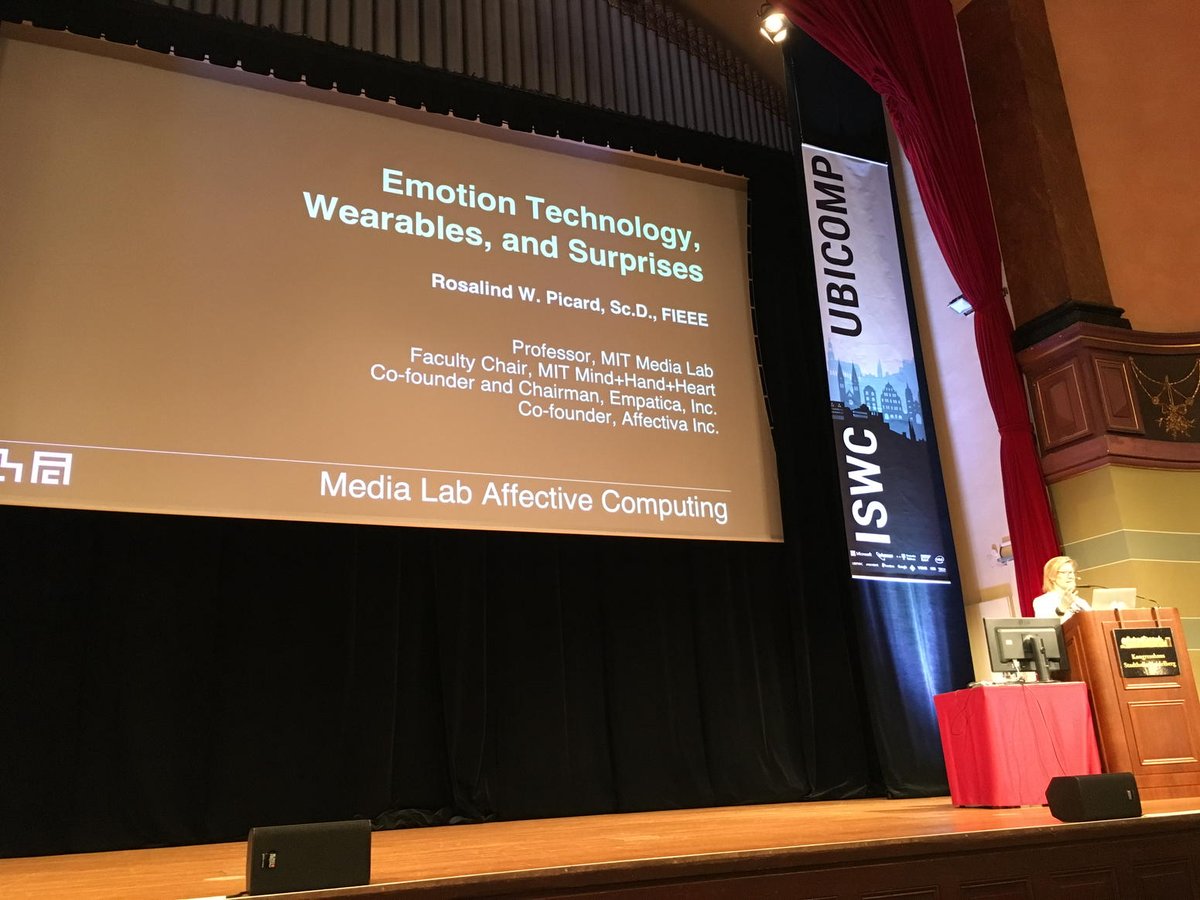 exertiongames's tweet photo. #ubicomp2016 Floyd's previous supervisor Roz Picard giving her keynote https://t.co/R3ti7mucte