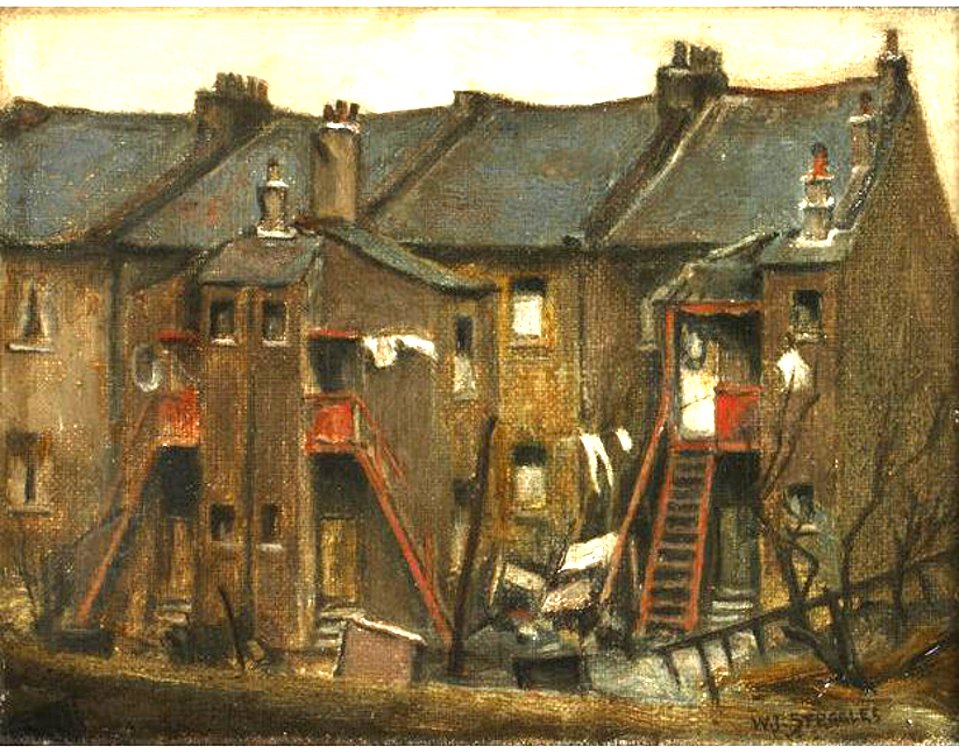 EastLondonGroup's tweet photo. I thought I'd start today with Old Houses, Bethnal Green by Walter Steggles from 1928 #painting #ELG https://t.co/JFP6RybIL3