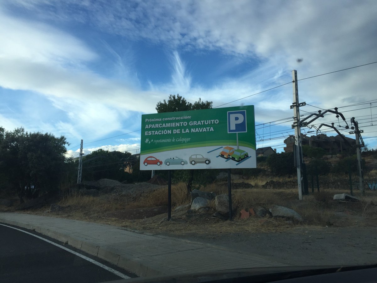 molinolanavata's tweet photo. .@DanielPerezMuno ¿para cuando "próxima" construcción aparcamiento estación La Navata?, el cartel tiene más de 1 año https://t.co/5lEwGLpp0x