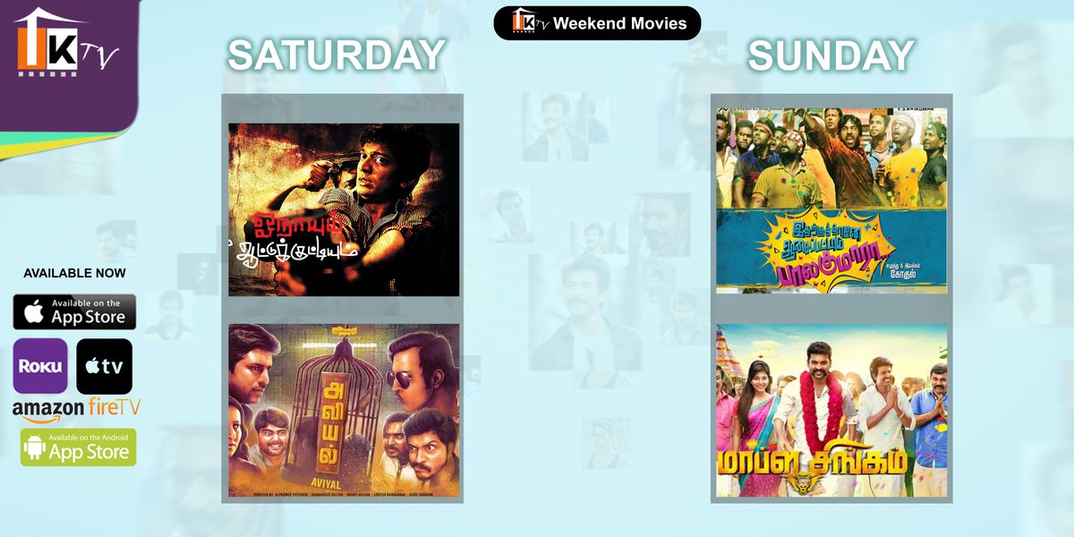 Tentkotta's tweet photo. This weekend movies in #TKTVApp https://t.co/K2m2IilryI