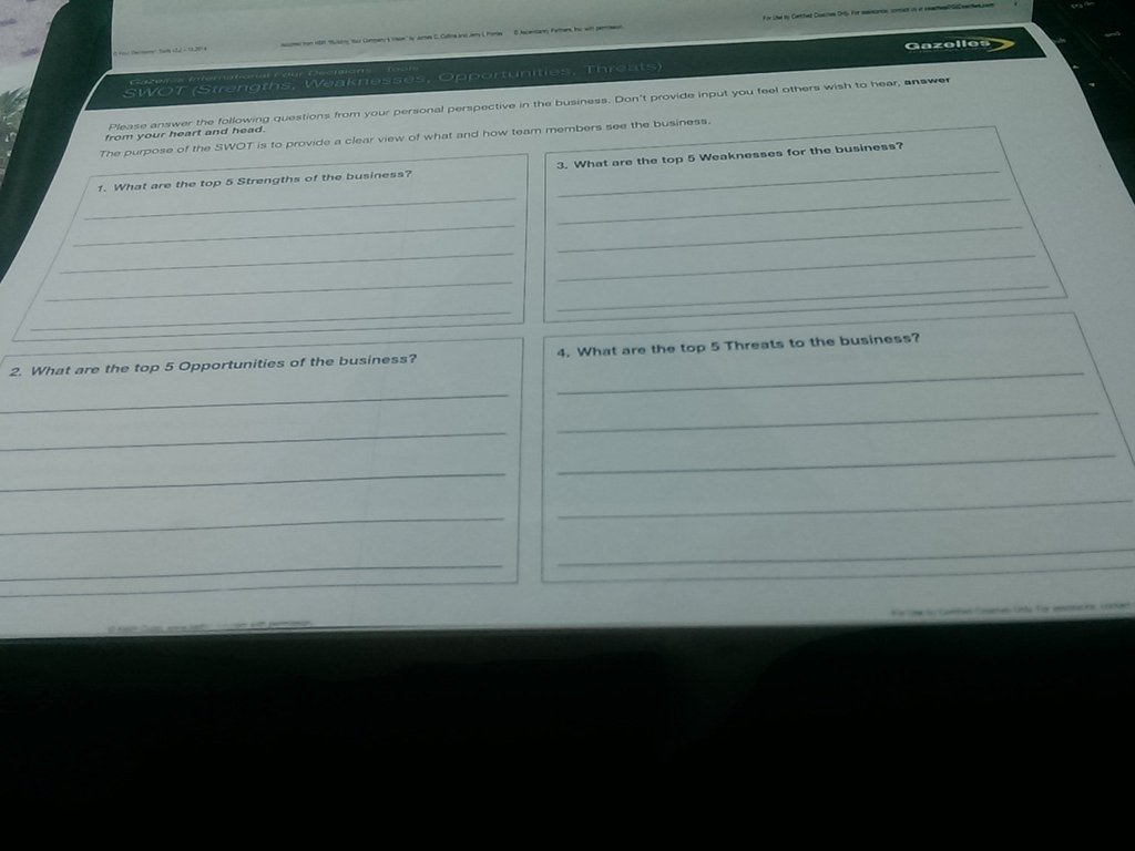 beewol's tweet photo. Instructions - Write out a SWOT analysis for your company. That's where to start from. #BizGrowthConf https://t.co/8xIhDUC2ed