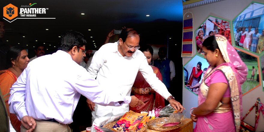 Union Minister M. Venkaiah Naidu lauded JSPL’s efforts towards empowering rural women at OTV’s CSR Conclave-2016
