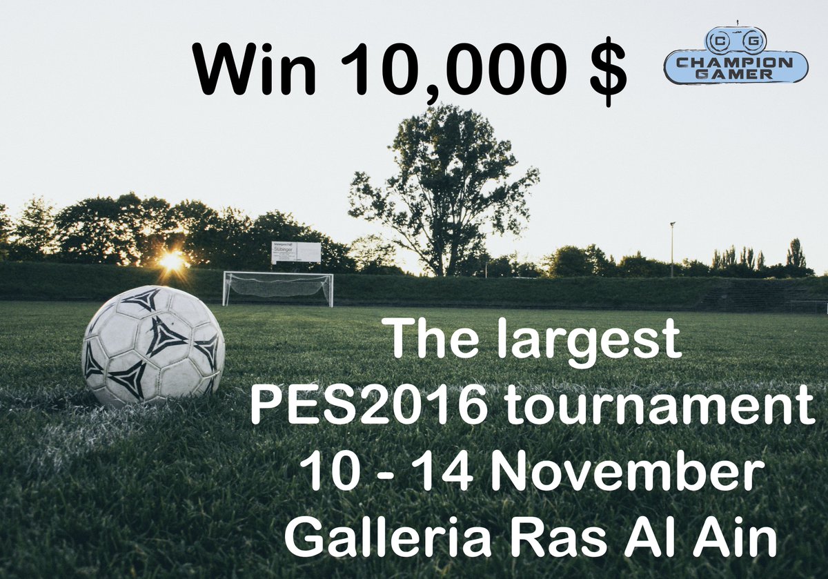 ChampionGamer_'s tweet photo. Play PES2016 and win 10,000$ at the largest tournament in Jordan from 10-14 November.
#ChampionGamer #Itjustgotreal https://t.co/YGvxSzUAVT