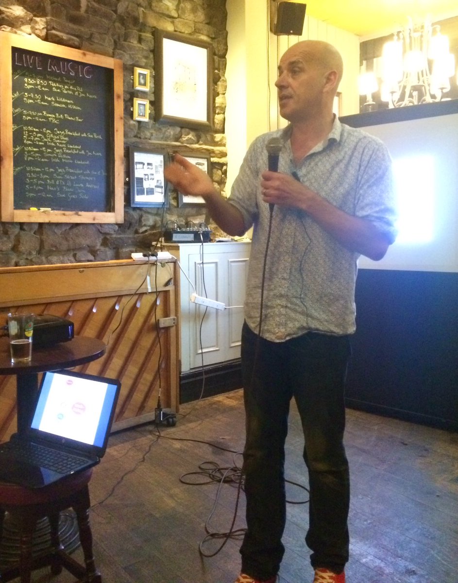 Alistair1965's tweet photo. I talked about 'Surviving in an #ageofdislocation' at 'Politics in the pub' on Tue. Good to stretch. #Recoverist https://t.co/M8CJhzN290