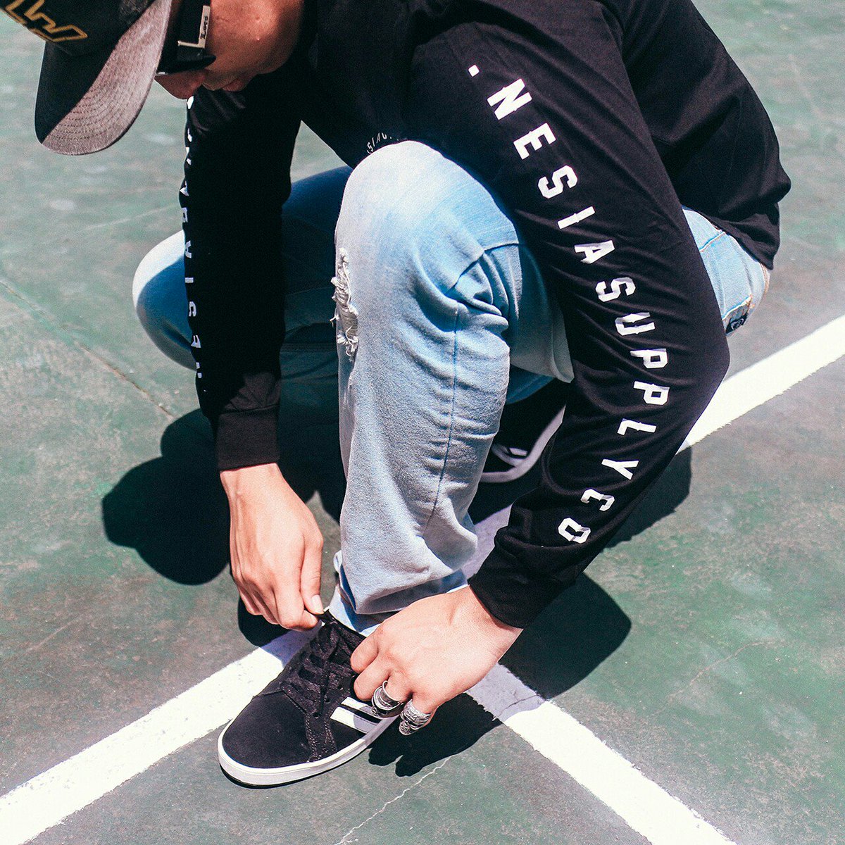 "Kult"
Printed on black long sleve cotton with rubber matsui ink. Shop here -> goo.gl/UYOFoc