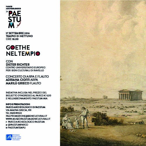 #goetheneltempio 17 settembre #tempiodinettuno ore 18:00 #paestumpertutti