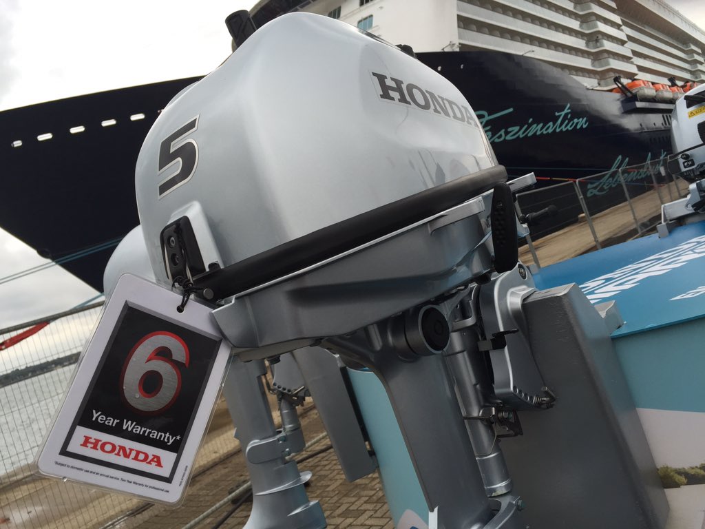 HondaUKPower's tweet photo. Heading to @SotonBoatShow? You could win a #BF5 outboard and #Honwave package. Visit us on stand C066 to enter! https://t.co/QMIW70bXhn