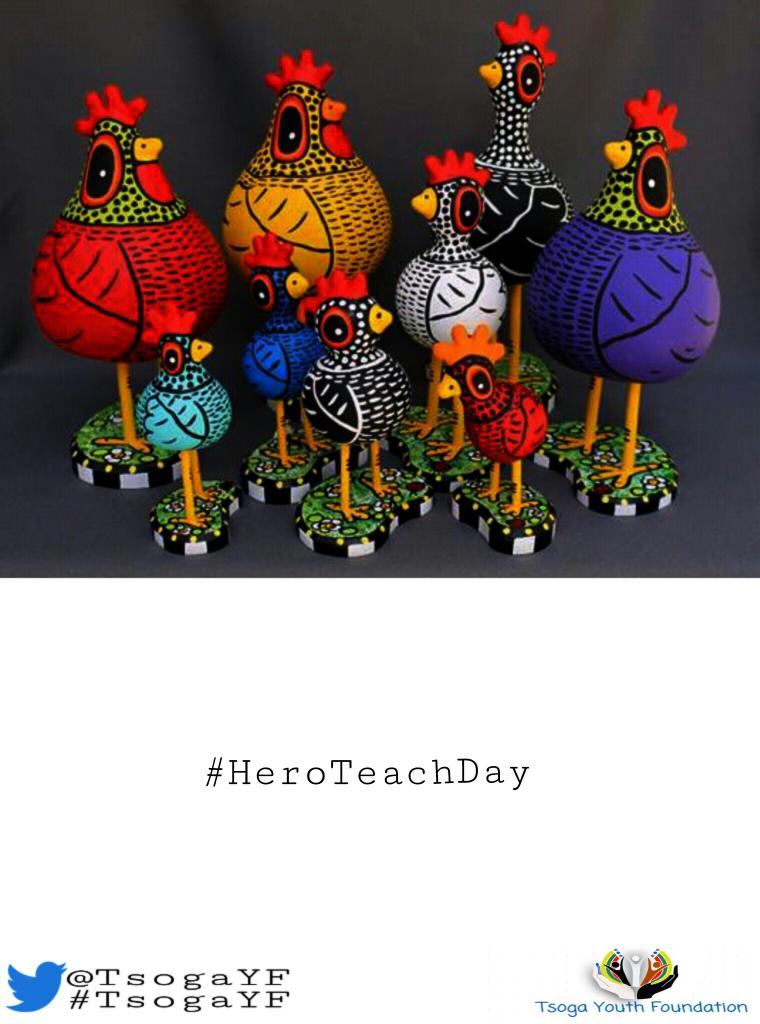 B a Hero/Heroine by teaching de young ones their Identity
-use de hashtag #HeroTeachDay  #TsogaYF 2 gt ur msg across