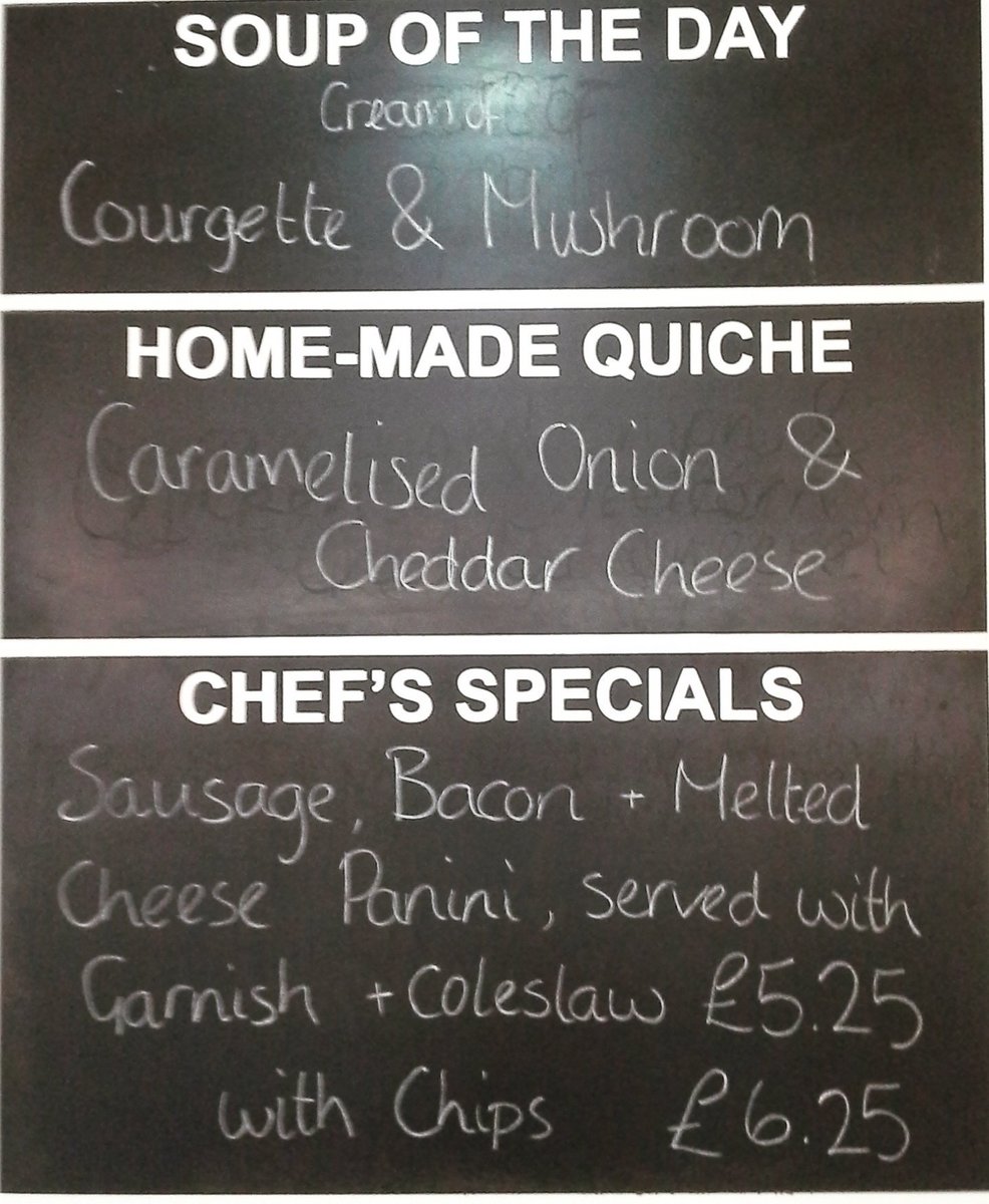 HarrisonsCB's tweet photo. Todays specials at Harrisons Nantwich

#nantwich #cheshire #coffee #cafe https://t.co/c4A2tW9hWQ