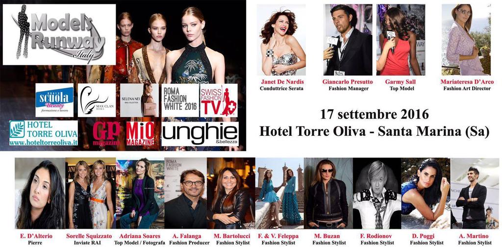 RomaWebFest's tweet photo. Domani, 17 settembre, tutti all’#HotelTorreOliva per #ModelsRunway.
#Fashion #FashionStylist #moda #JanetDeNardis https://t.co/CVxXr3FaGv
